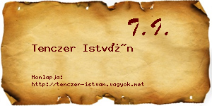 Tenczer István névjegykártya