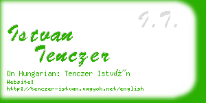 istvan tenczer business card